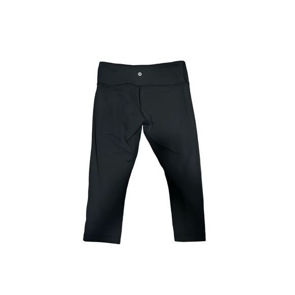Lululemon Black Capri Workout Leggings Size 6 - Picture 2 of 4